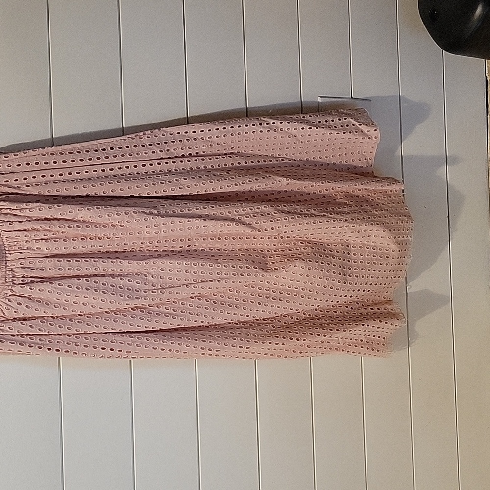 TOPSHOP ANGLAISE BRODERIE LACE HALTER TOP DRESS  4 BLUSH PINK - Picture 4 of 15